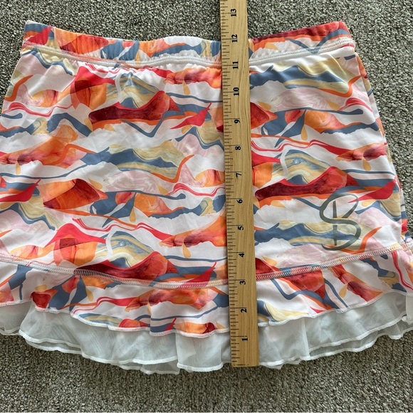 Sofibella Girls Orange and Pink Ruffled Mini‎ Skort Size Large - Picture 5 of 6